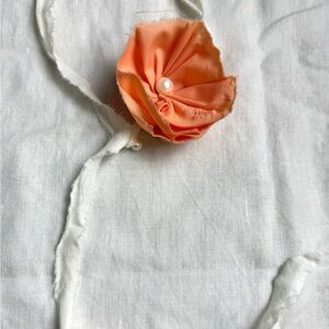 Orange Fabric Flower Headband